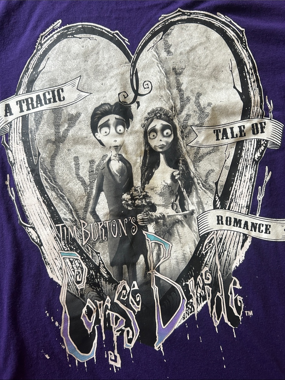 NWOT The Corpse Bride Graphic Tee - Purple